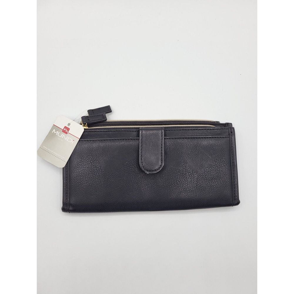 Mundi Cherry Clutch Folding Wallet Black NEW
